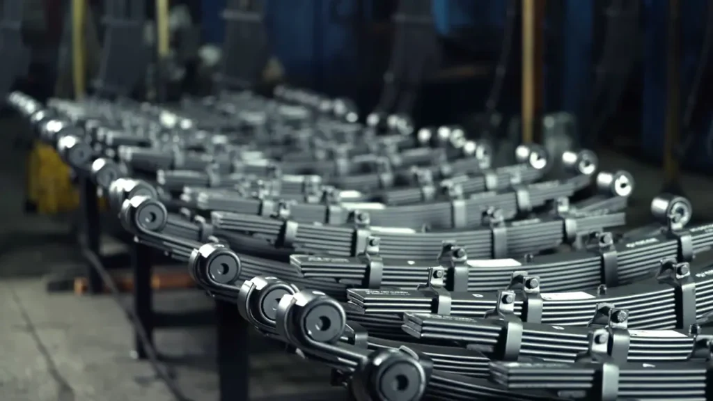 Privacy Policy 2 privacy policy
Row of leaf springs arranged on a production line in a manufacturing facility.